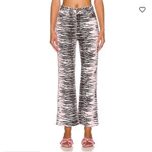 Ganni Cropped Jeans - Tiger Stripe size 29 (8-10)